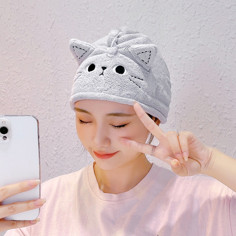 New Cute Cat Shaped Hair Drying Capsuper Absorbent And Quick Drying