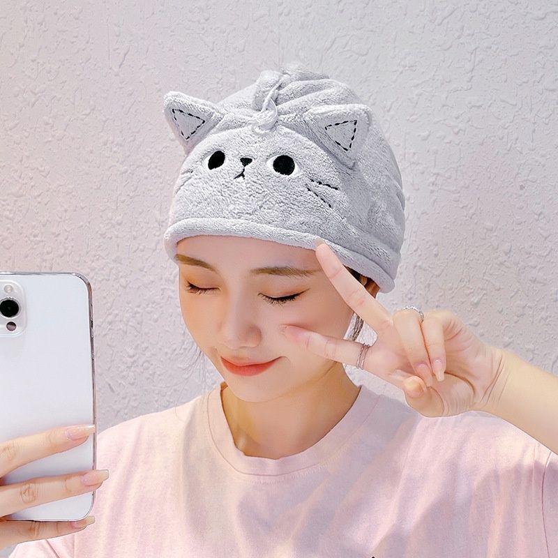 New Cute Cat Shaped Hair Drying Capsuper Absorbent And Quick Drying
