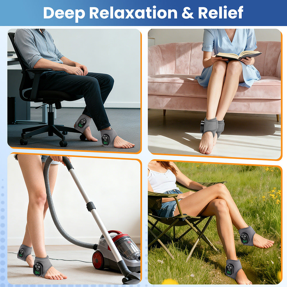 Heated, Rechargeable Ankle Brace With Massage Function For Ankle Joint Care
