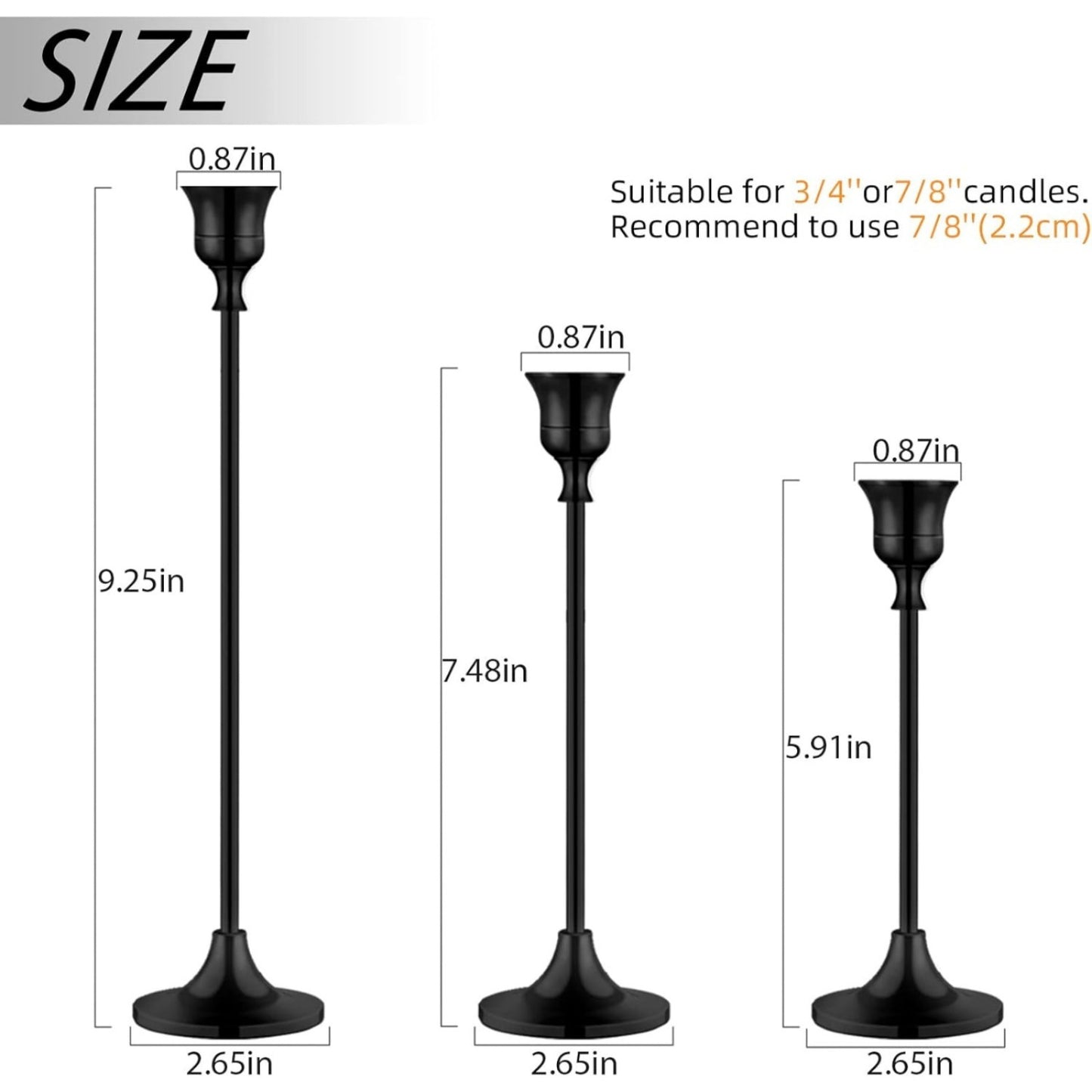 Kerzenhalter Kegel Metall Kerzenhalter Für Kerzenständer Schwarz Kandelaber Kerzenhalter Ostern Vintage Candle Stick Kerzenhalter Für Kamin Party Dining Home- Partygeschenkpakete Mit Mehreren Artikeln