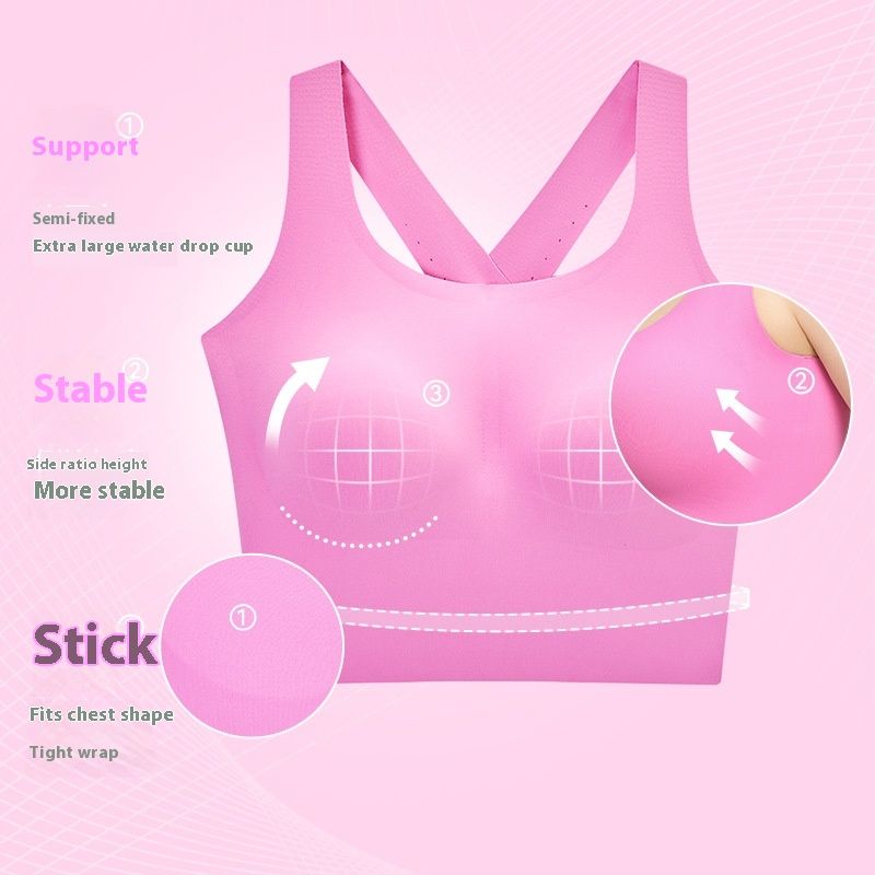 Large Size Sports Bra Detachable Chest Pad Yoga Clothes Vest For Women