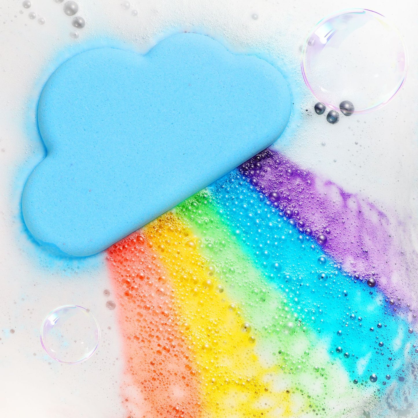 Rainbow Cloud Bath Salt Balls  4-Pack  For Body Cleansing