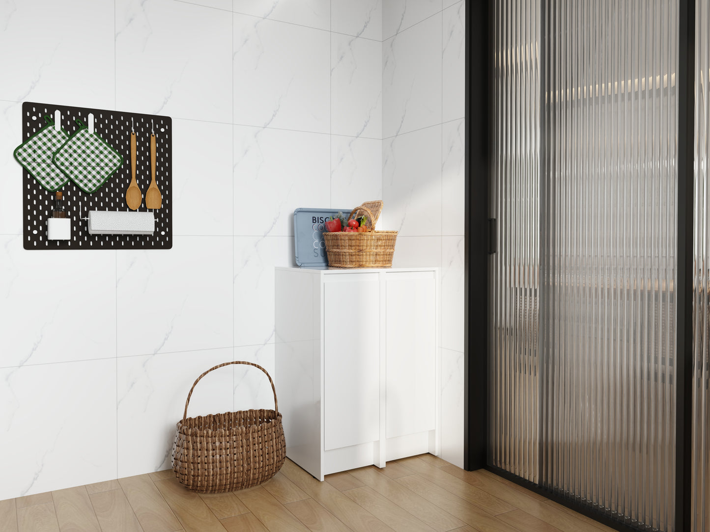 24  Freestanding Bathroom Storage Cabinet, Soft Close Doors, Glossy White, Plywood, KD-Packing, 12  X2 Combination  Suitable For Bathroom, Kitchen, Study Room, Bedroom, Etc