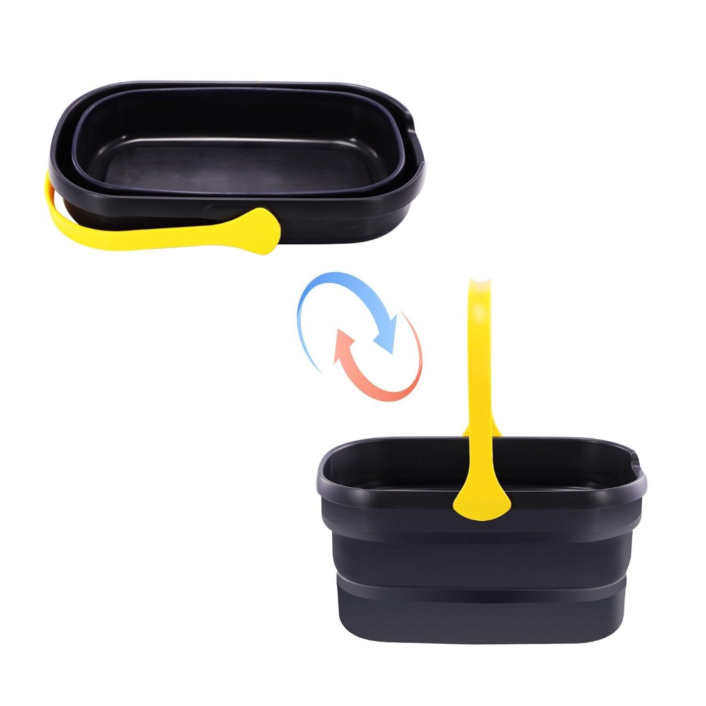 10L Washing-Storage Bucket Folding Portable Mop-Food-Drink Home-Outdoor Camping