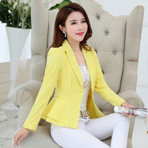 SpringAutumn New Long Sleeve Slim Fit Short Blazer Korean Version