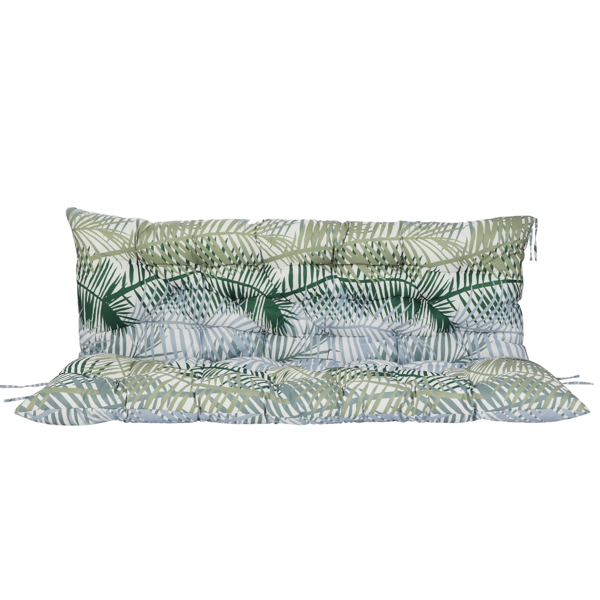 Outdoor Swing Cushions 60 Inch, Waterproof 4inch Thick Porch Swing Cushion Replacement With Backrest And Ties, Comfortable 2-3 Seat Pation Swing Pad For Backyard, Garden, Lawn, Outdoor Furniture