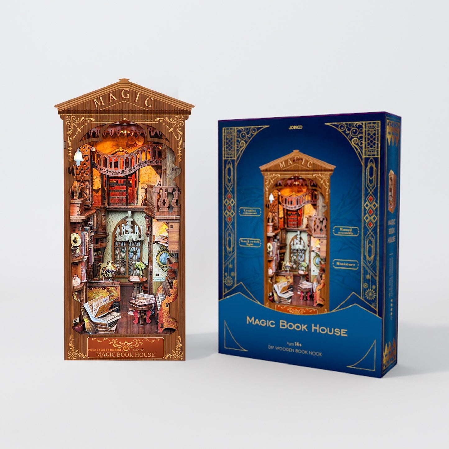 Magic World 3d Diy Cottage Hand-assembled Book Stand Desktop Model Toys For Holiday Gifts