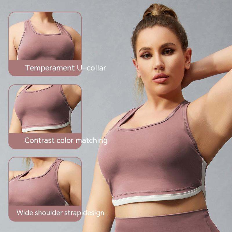 Women's Fashion Simple Solid Color Yoga Beauty Back Bra