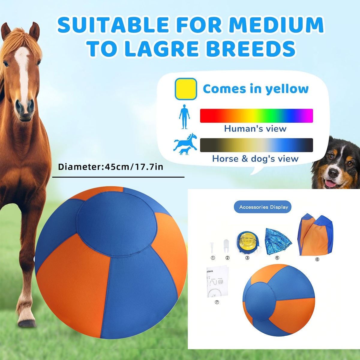 Outdoor Pet Toy Training Inflatable Self-Throwing Ball