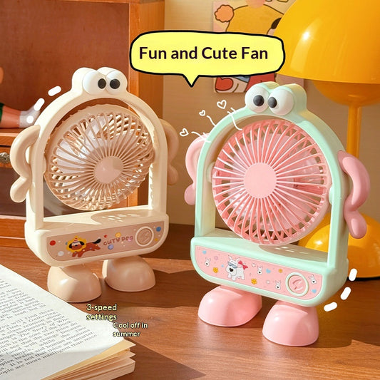 Adjustable-Angle Three-Speed Big Wind USB-Charged Gift Fan