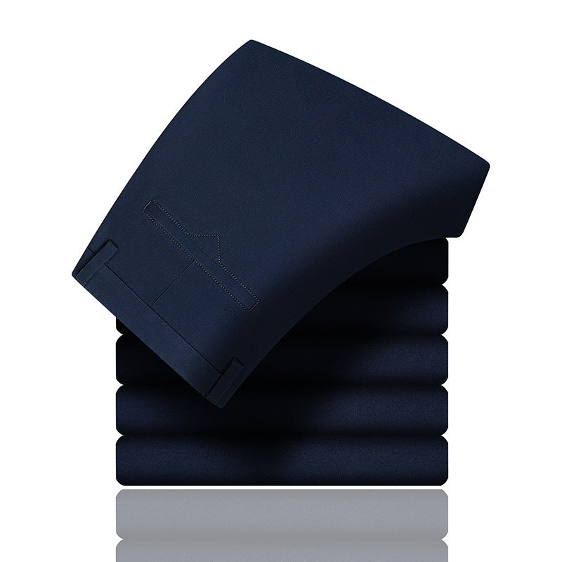 Mens Korean-style Solid-color Versatile Straight-leg Trousers