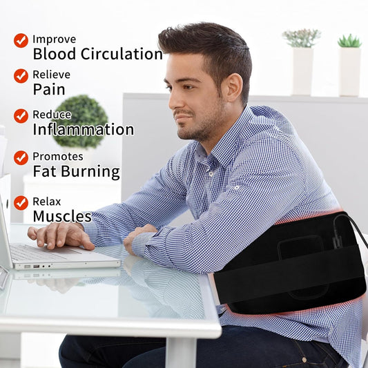 Home LED Timed Heating Red Light Waist Belt