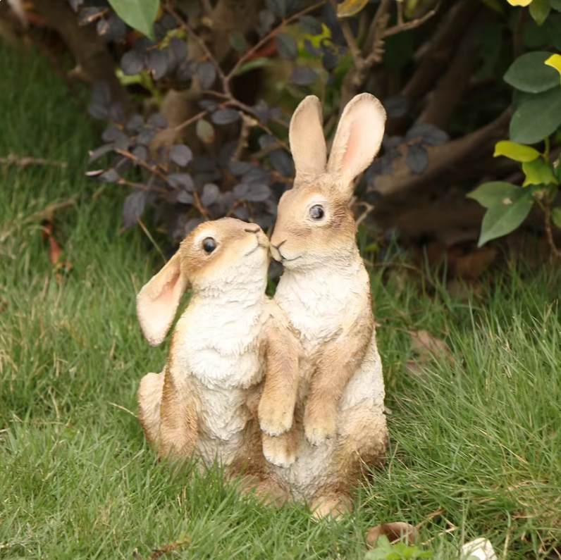 Resin Rabbit Statue For Home And Outdoor Garden Patio Decoration