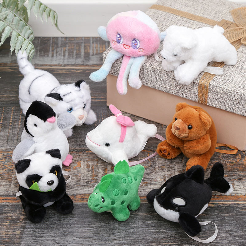Standing Shoulder Doll Plush Toys Magnetic Suction Soothing Animal Ragdoll