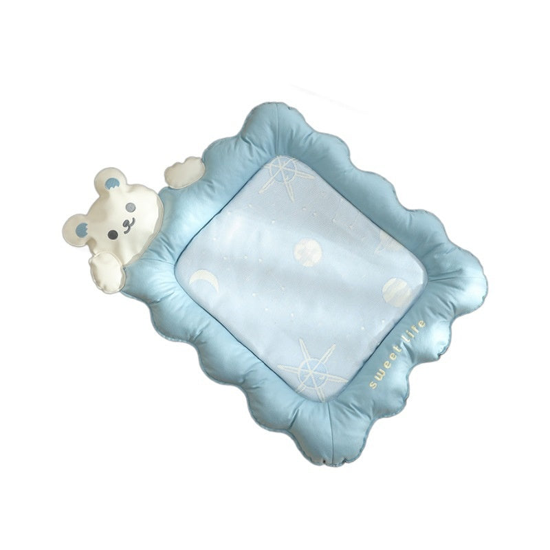 Summer Cooling Ice-silk Dog-shaped Cooling Mat For Sleeping