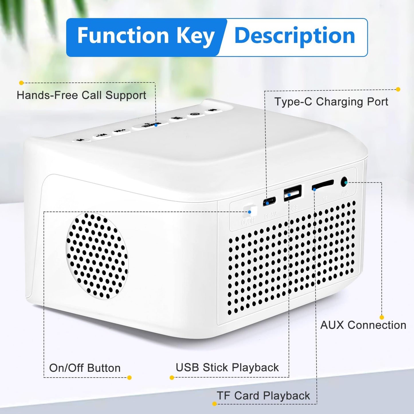 Alarm Clocks Bedside, Digital Alarm Clock Radio With Bluetooth Speaker, USB Charging Port, FM Radio, Universal Dimmable LED Display For Home, Work