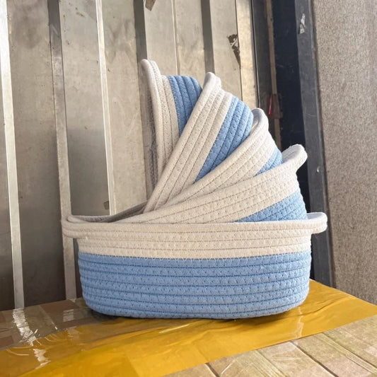 Nordic Instagram Style Five-piece Set Cotton String Snack Toys Storage Basket