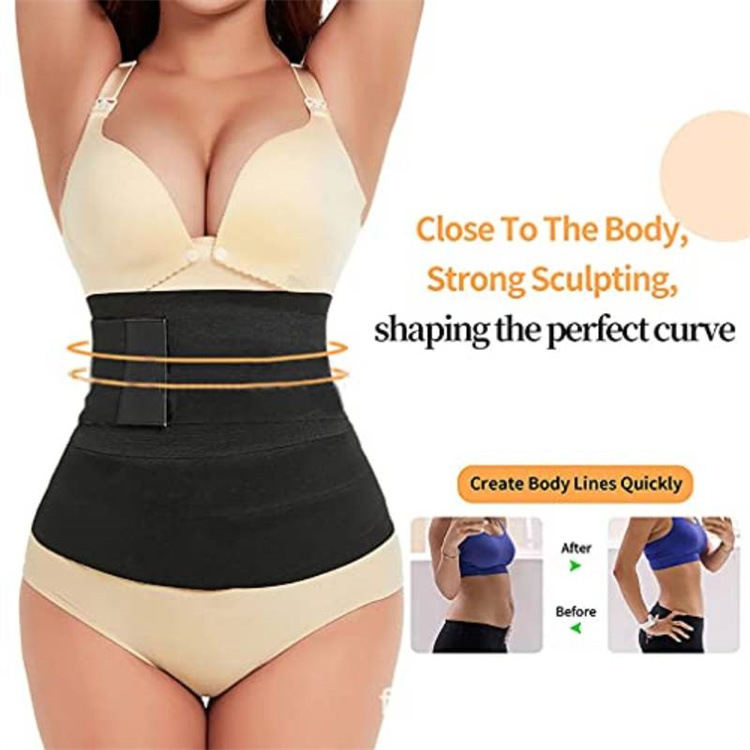 Hook & Loop Strap Yoga Fat Reduction Postpartum Belly Band