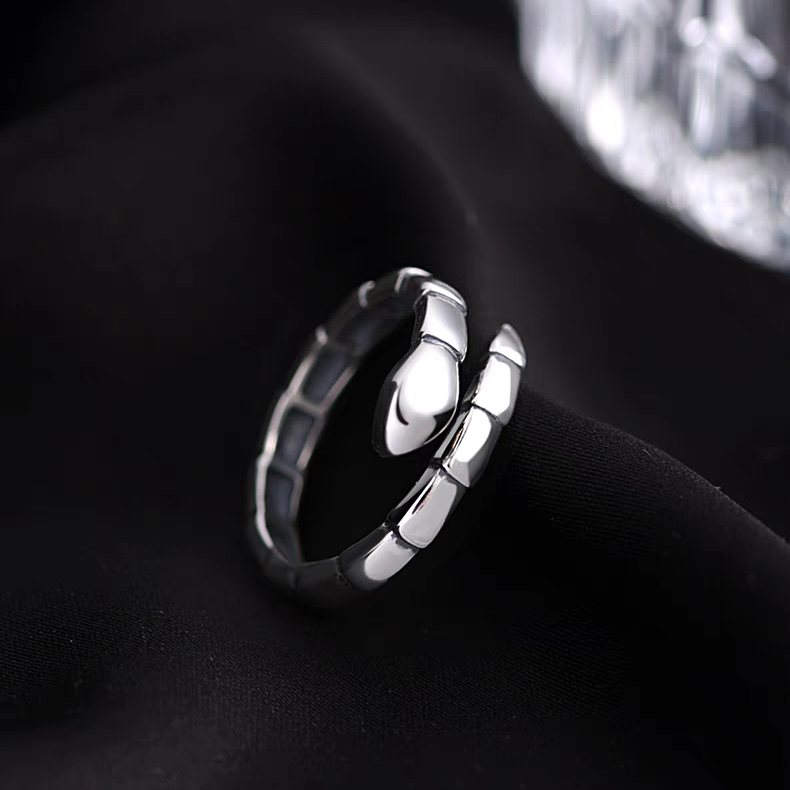 1pc 999 Sterling Silver Polished Snake Bone Open Ring, Minimalist & Edgy Style, Perfect For Daily, Dating & Gifting, Ideal Valentine's Gift