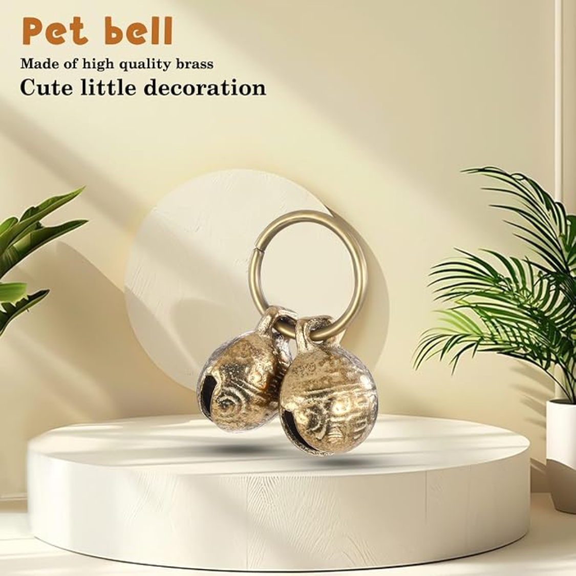 Copper Bell For Dog Collar, 4 PCS Brass Dog Bells Extra Loud Collar Bell For Pet Tracking Anti Lost Training Pets Pendant Accessories Anti Theft Bells For Little Dogs