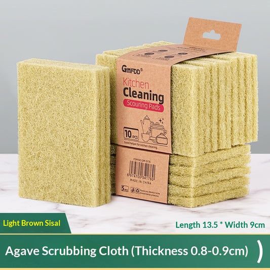 Sisal Scouring Pad Dishcloth Kitchen Cleaning Dishwashing Brush Pot-Cleaning Gadget
