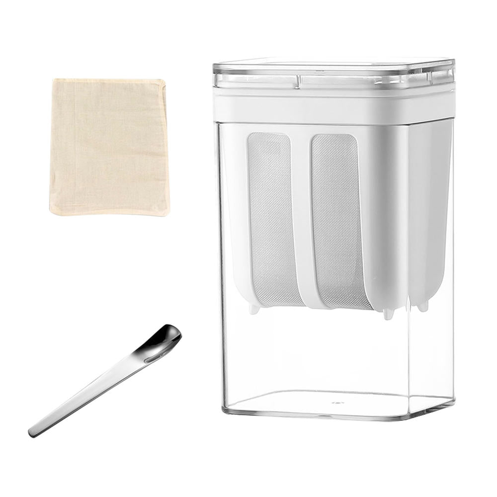 Greek Yogurt Strainer 1100 Ml,Multi-stage Straining System With Fine Stainless Steel Mesh And Lid,Whey Separator For Kitchen And Household Use – Reusable & Easy To Clean