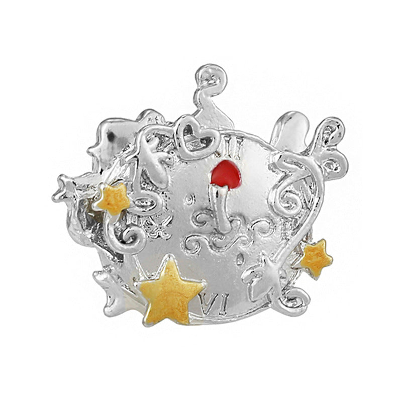 Animal-themed Colorful Heart-shaped Large-hole Beads For DIY Bracelet Accessories