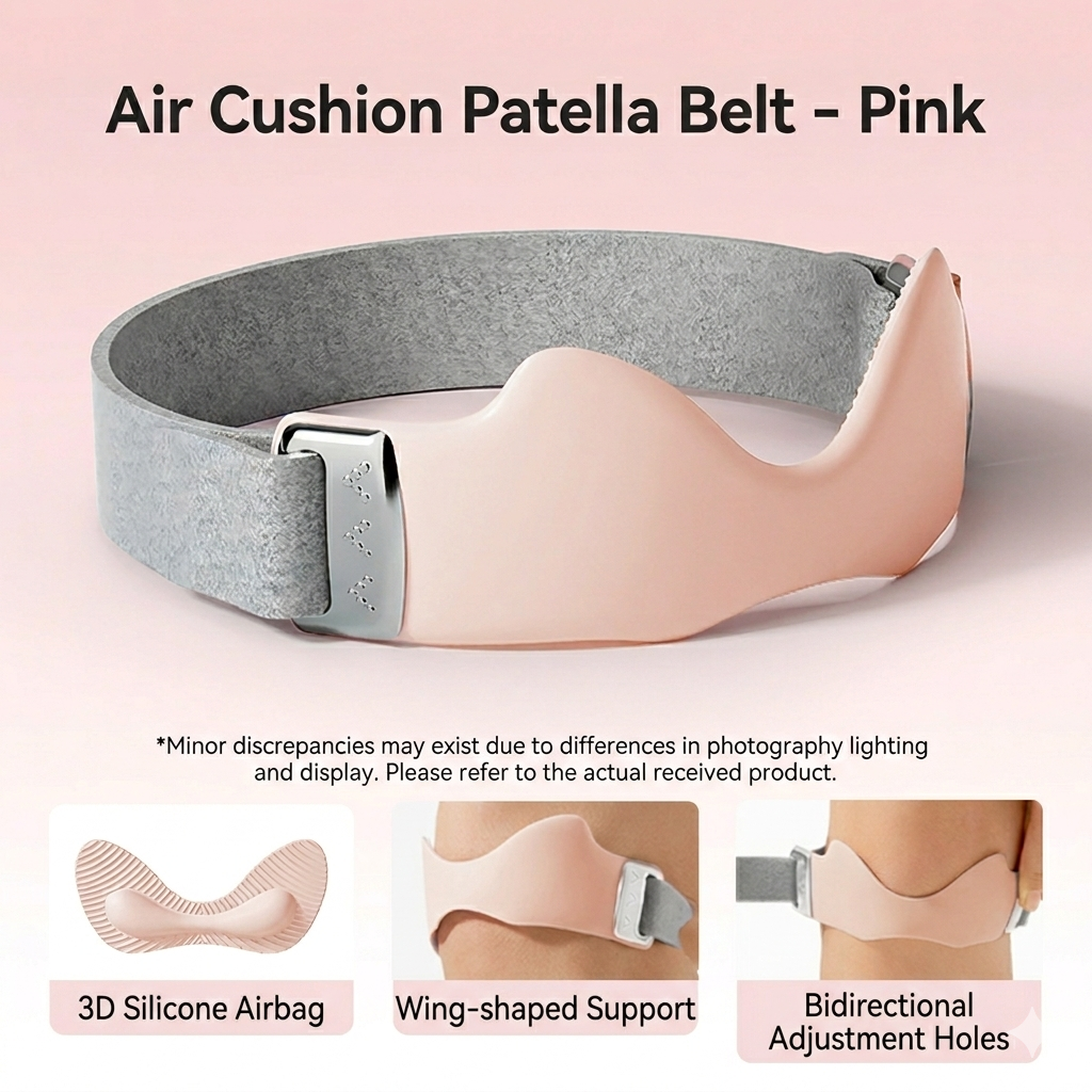Silicone Patella Knee Strap With 3D Air Cushion, Adjustable Breathable Knee Support Brace For Running Fitness, Non-Slip Patellar Tendon Stabilizer Band For Meniscus Protection