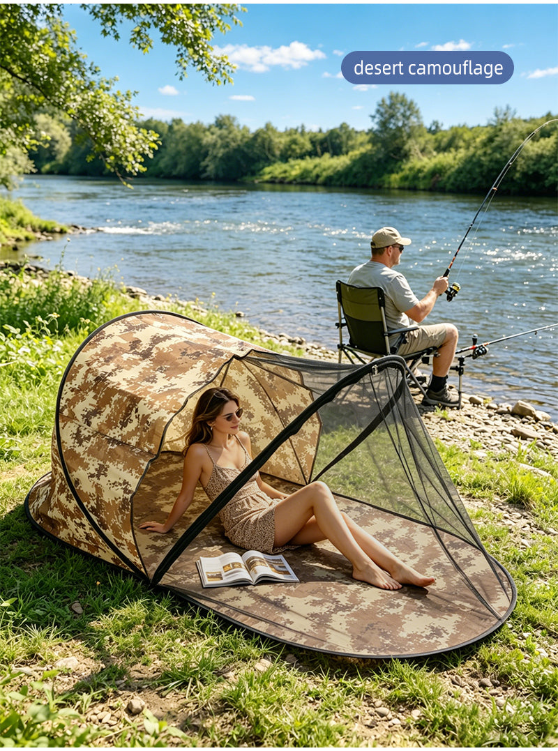 All-in-One Portable Outdoor Sunshade, Mosquito Net, And Nap Mat