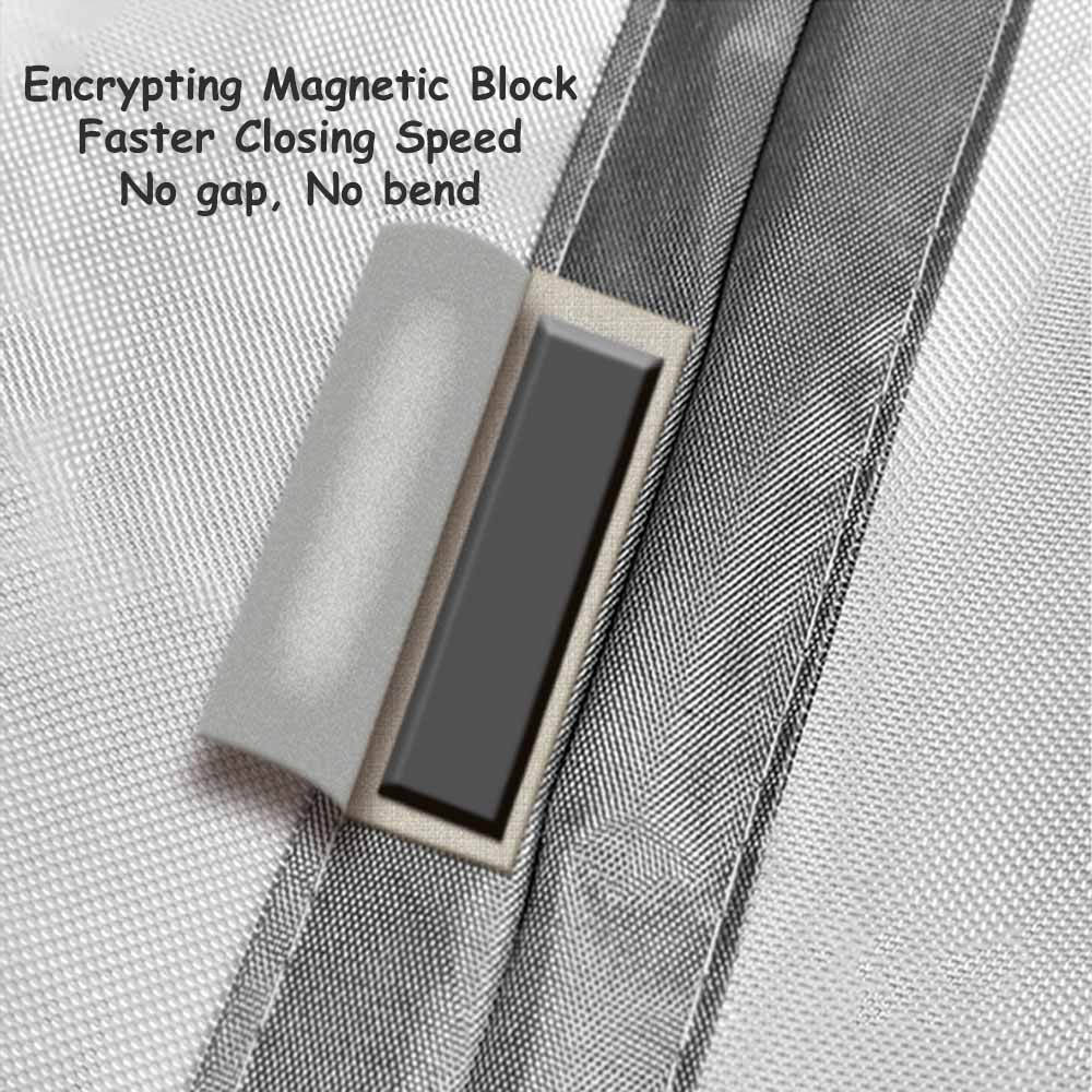 Magnetic Screen Door, Fiberglass Door Screen With No Gap,  Modern Style,  For Kitchen, Entrance, Christmas Gifts, Black,274X213.36cm