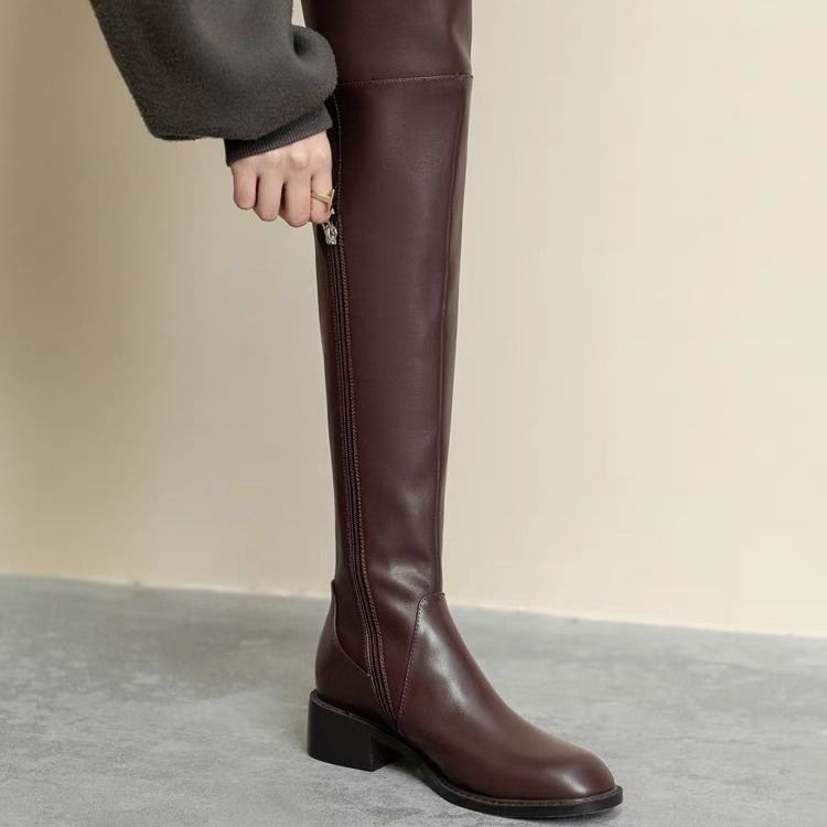 Korean-style Thigh-high Boots That Make Your Legs Look Slimmer For Women