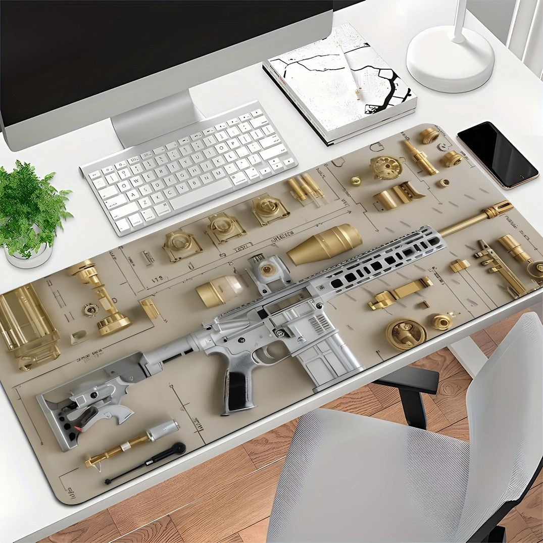 Black One-piece Anti-slip Computer Desk Mat For Office Use