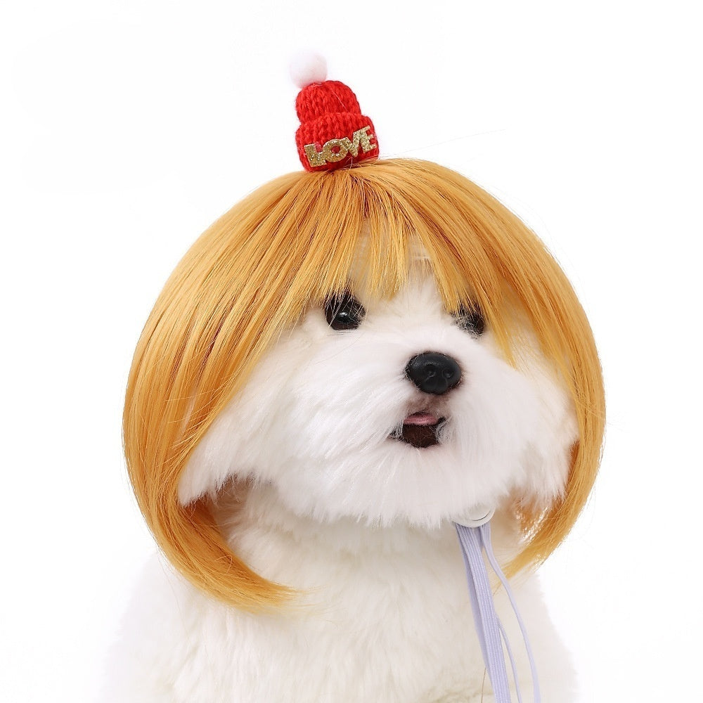 Halloween Pet Wig For Curly Or Straight Hair