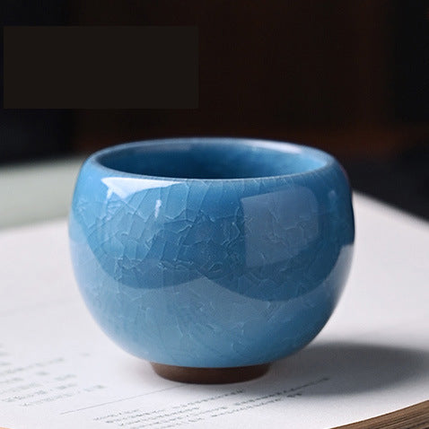 Ice Flower Dragon Egg Tea Bowl Always-standing Cup Anti-scald Ceramic Cooling Cup