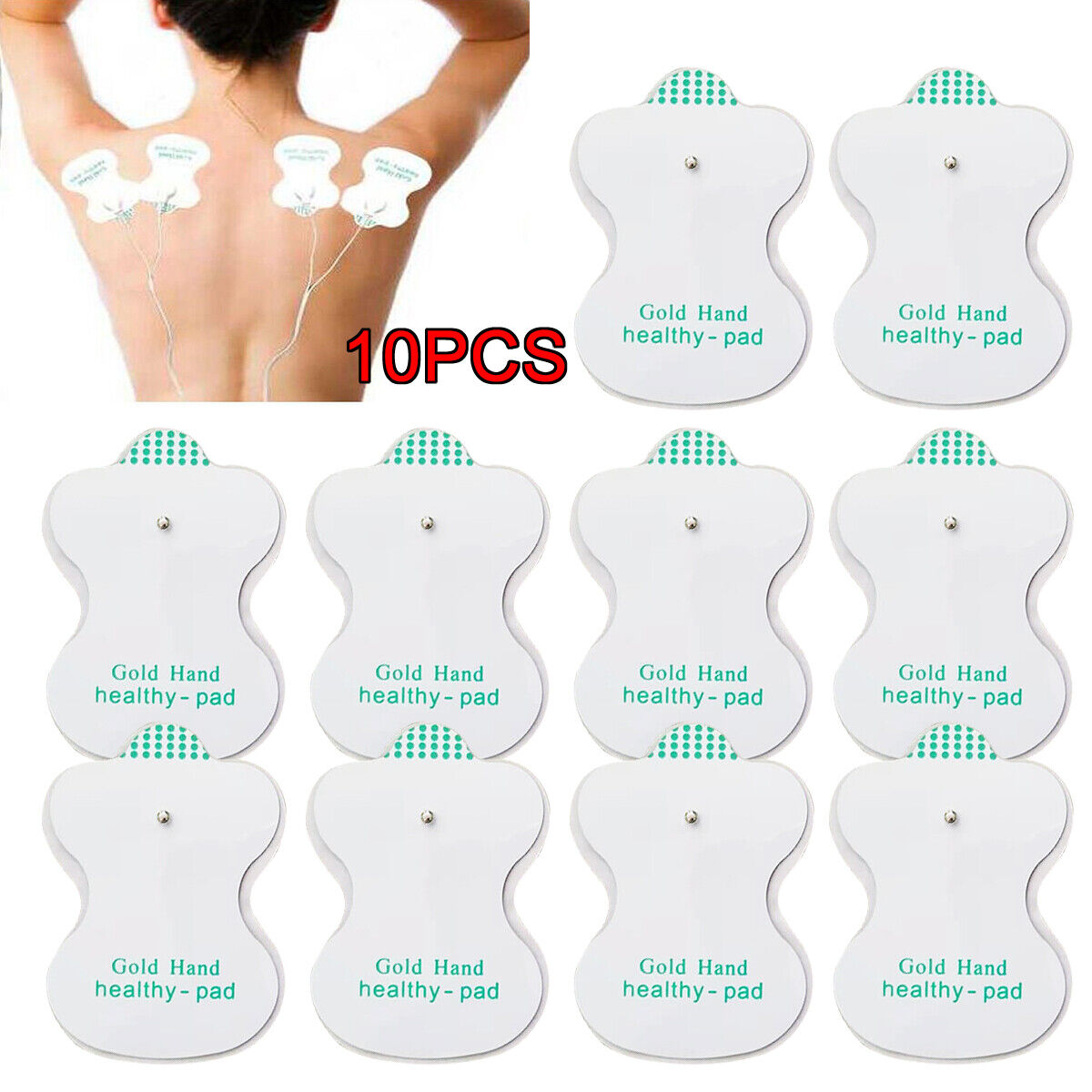 10Pcs Tens Machine Electrode Pads Replacement Massager Pad Massage Reusable