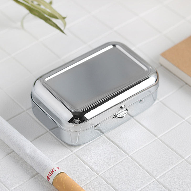 Creative Mini Metal Pocketable Ashtray Car Outdoor Smoking Set Accessories