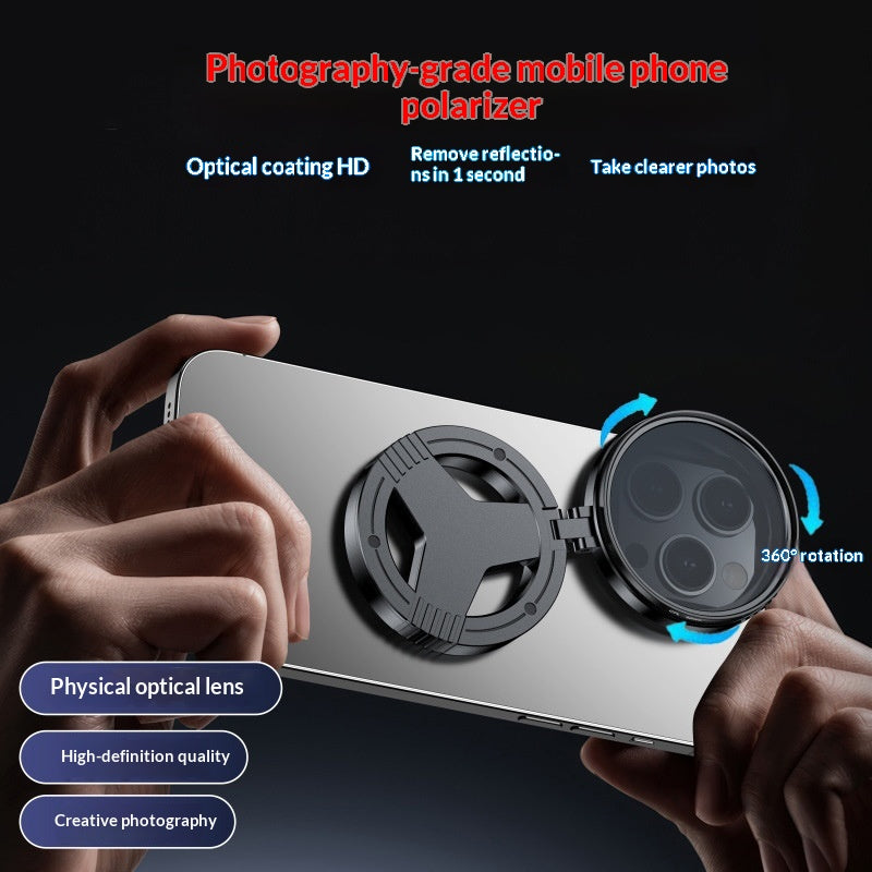 Mobile Phone Polarizing CPL Magnetic Filter Eliminates Reflections