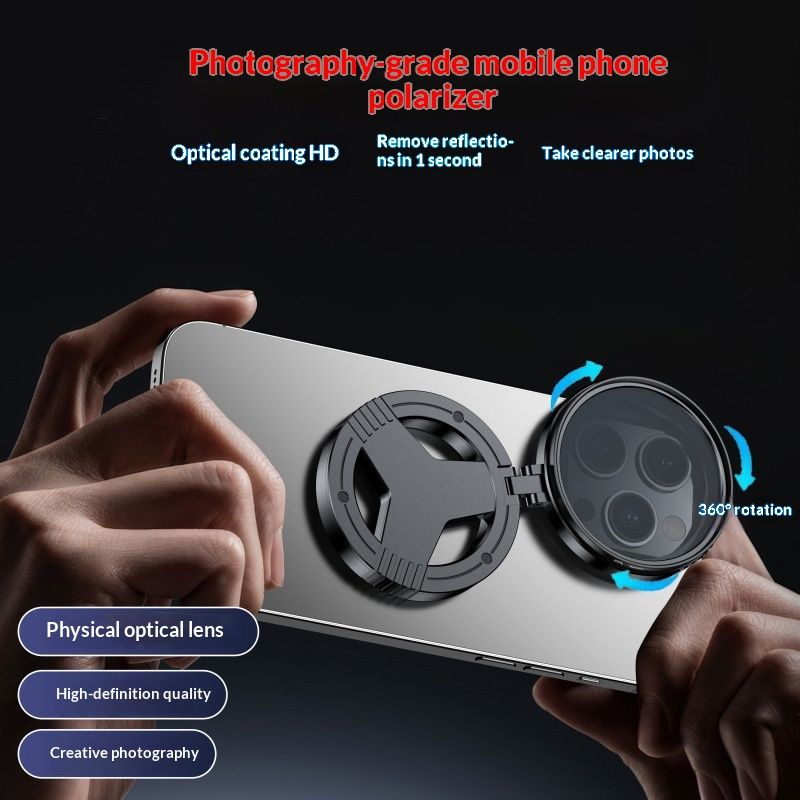 Mobile Phone Polarizing CPL Magnetic Filter Eliminates Reflections