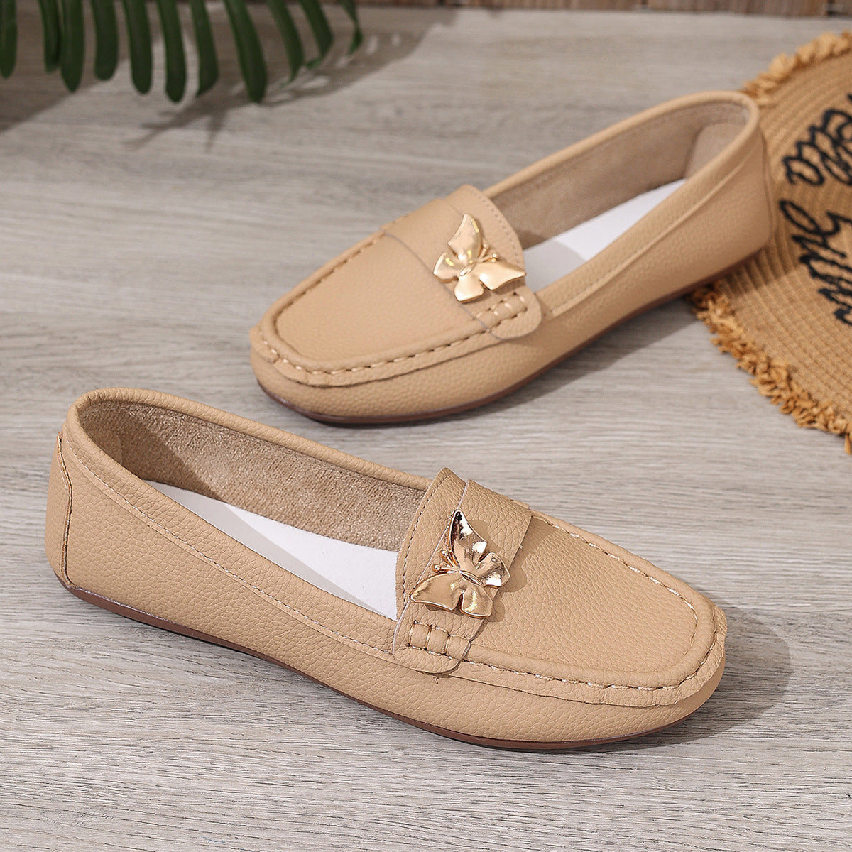New Korean-style Round-toe Slip-on Loafers