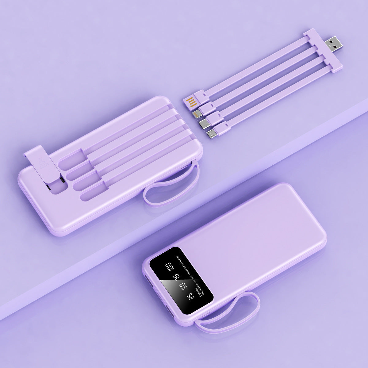 Built-in Cable Multi-port Wired Charging Power Bank