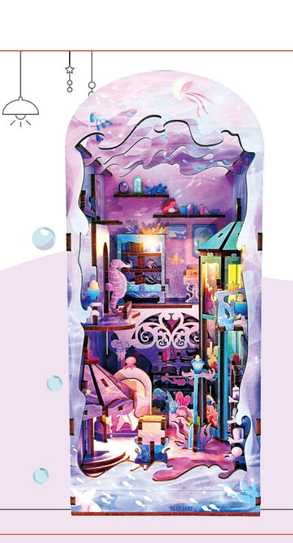 Magic World 3d Diy Cottage Hand-assembled Book Stand Desktop Model Toys For Holiday Gifts