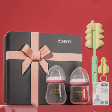 Glass Baby Bottle Gift Set Newborn Anti-Colic