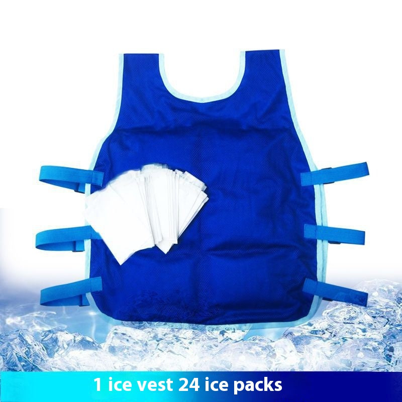 Summer Cooling Vest Outdoor Heatstroke Prevention Ice Pack Refrigeration