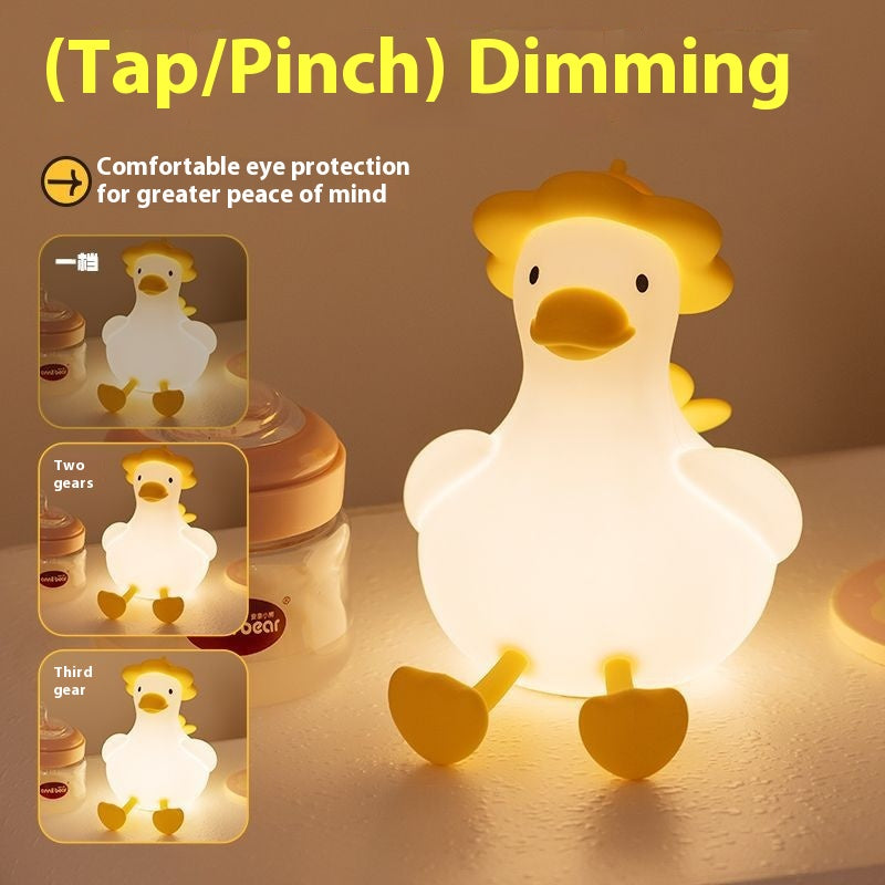 Cute Duck Small Night Lamp Bedroom Baby Feeding Eye Protection Mobile Phone Holder