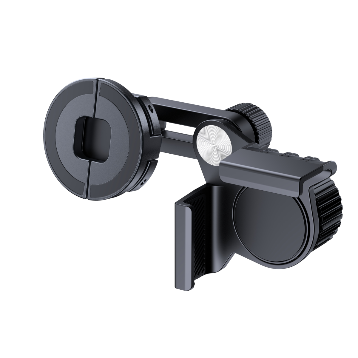 Car mobile phone holder-central control screen model-magnetic attraction + clamping-black-plastic-1 piece