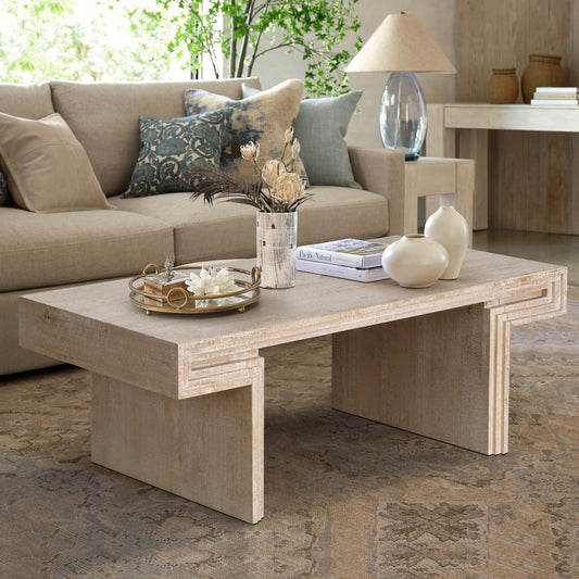 American Vintage Industrial Coffee Table, Premium Reclaimed Wood Texture Rectangular Design, Double-Tier Structure With Rustic Finish, Easy Assembly For Living Room & Office, Antique  Natural