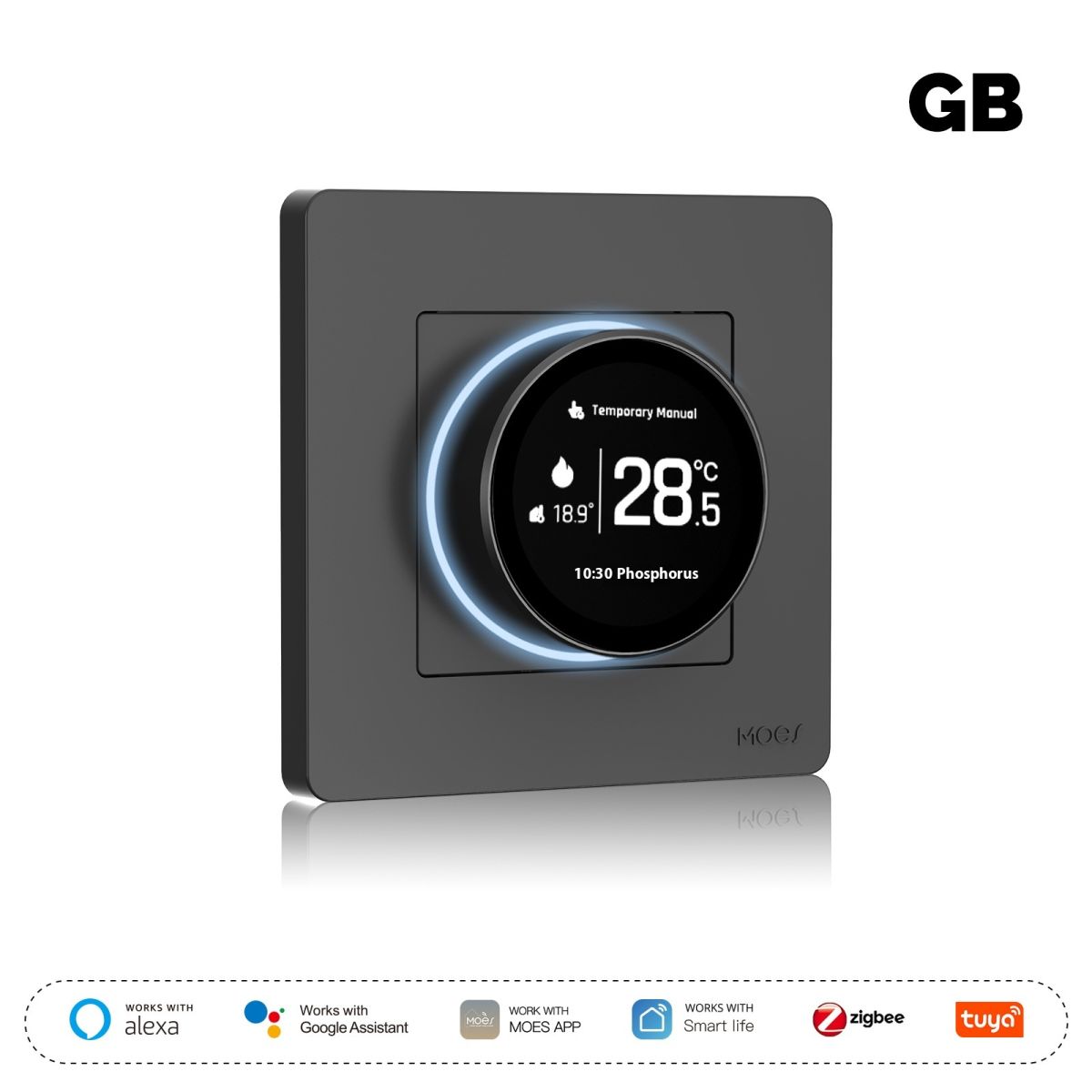 Smart Home Knob Underfloor Heating Temperature Controller Remote Timing Energy Saving