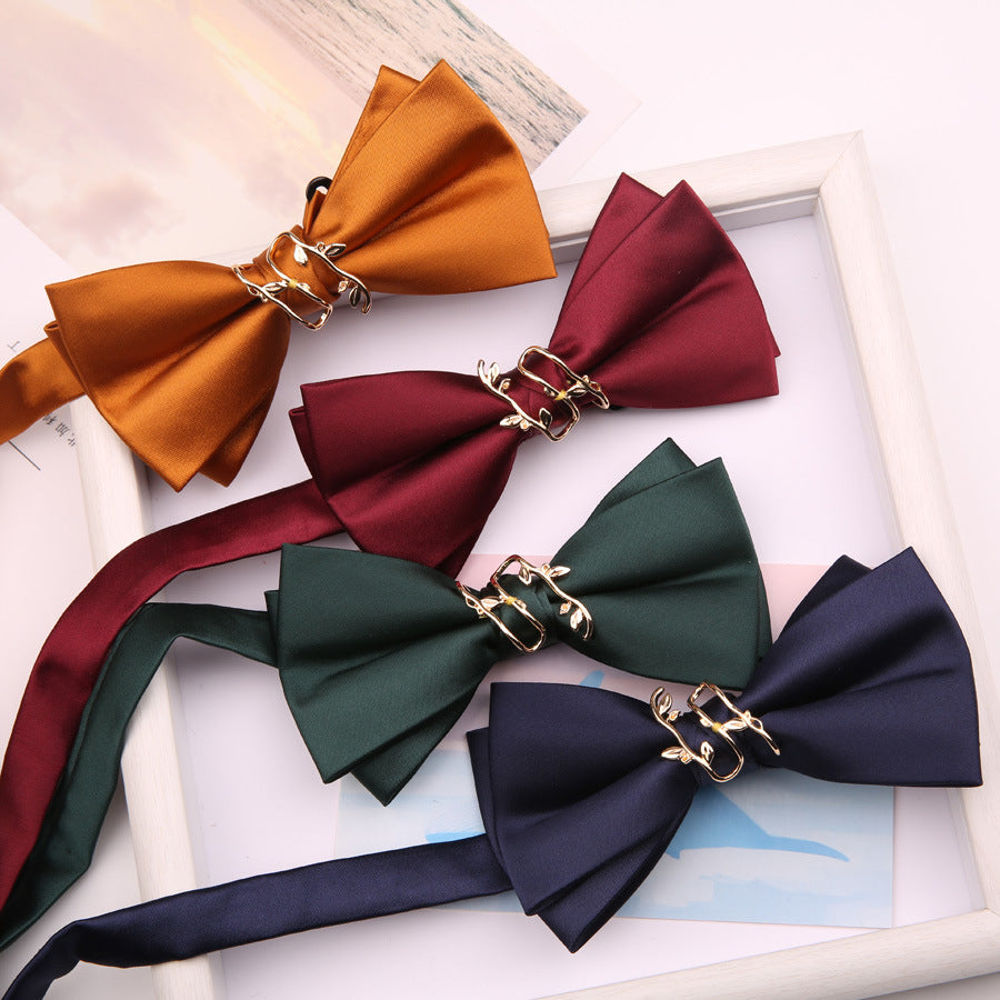 Wedding Solid Color Best Man With Branch Bow Men's Wedding Suit Tide