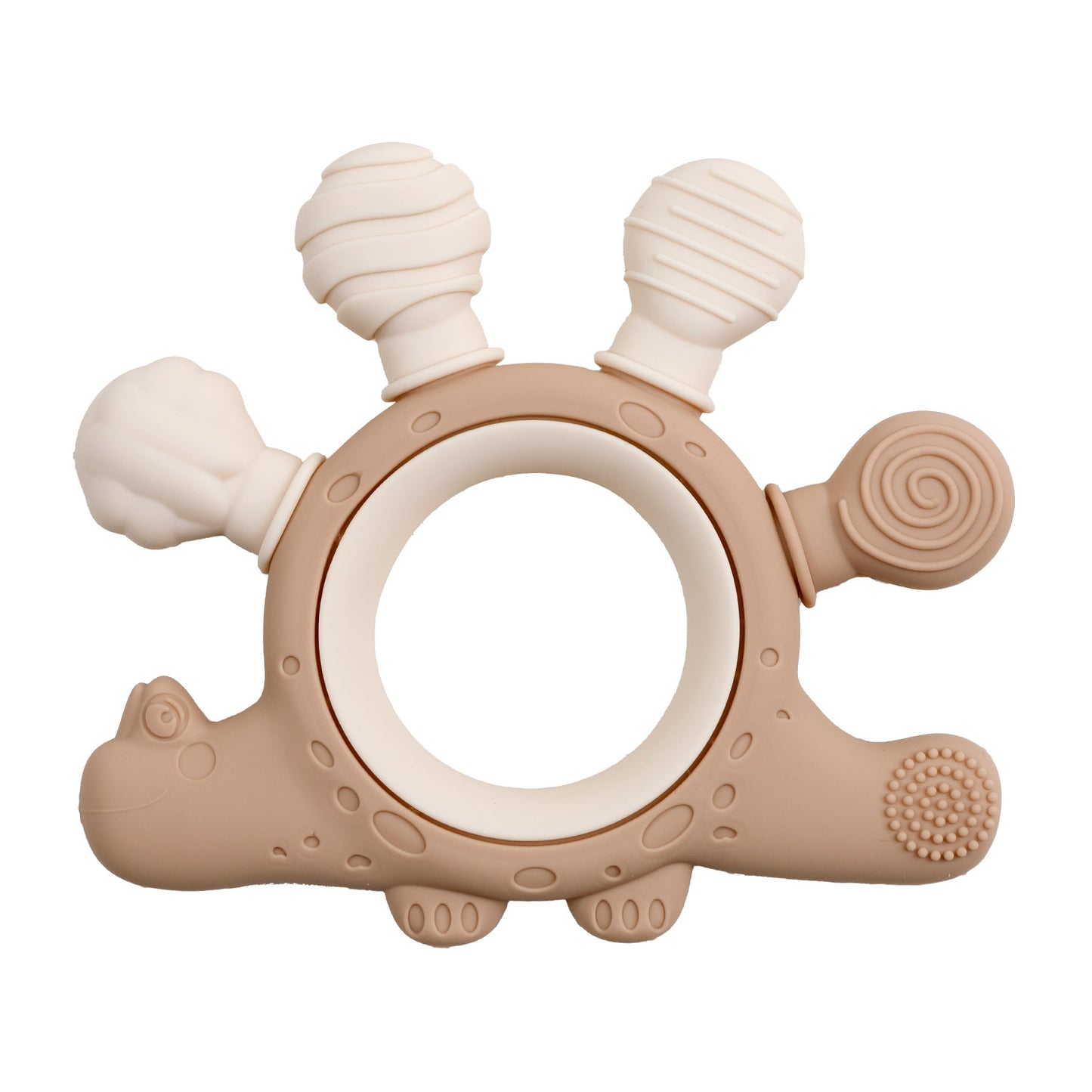 Food-grade Silicone Two-tone Dinosaur Animal Teether