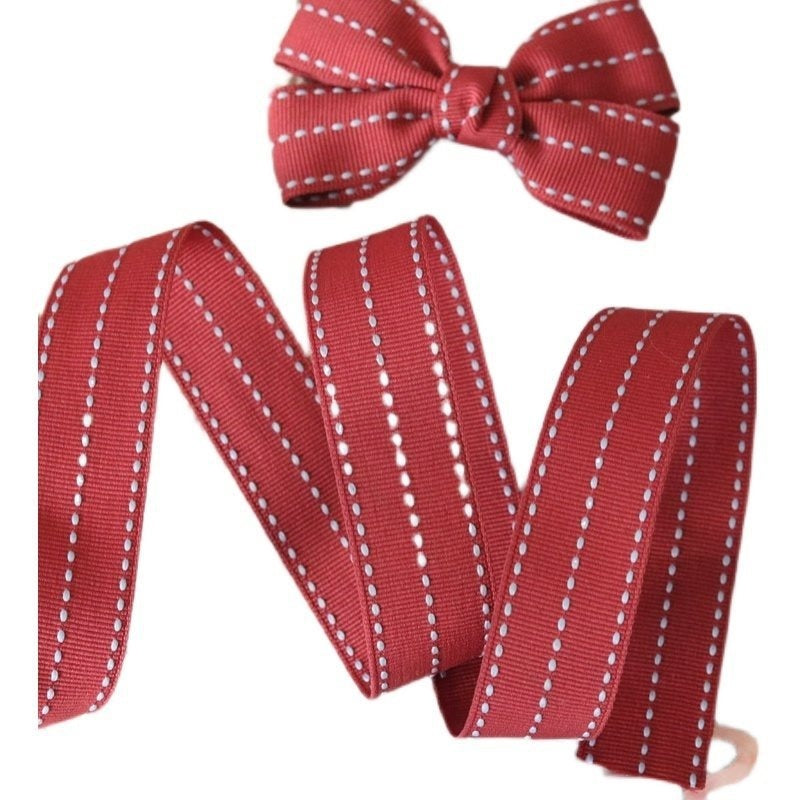 2.5 Cm Striped Plaid Handmade Bow Accessories For Children Hair Clip Kit